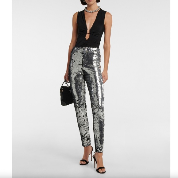 $980 ISABEL MARANT Madilio Sequin Pants 4 - Picture 1 of 9